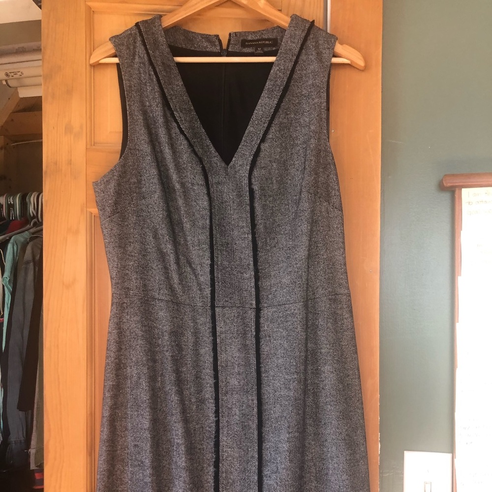 Short herringbone dress